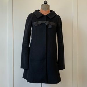 Theory cashmere wool black coat